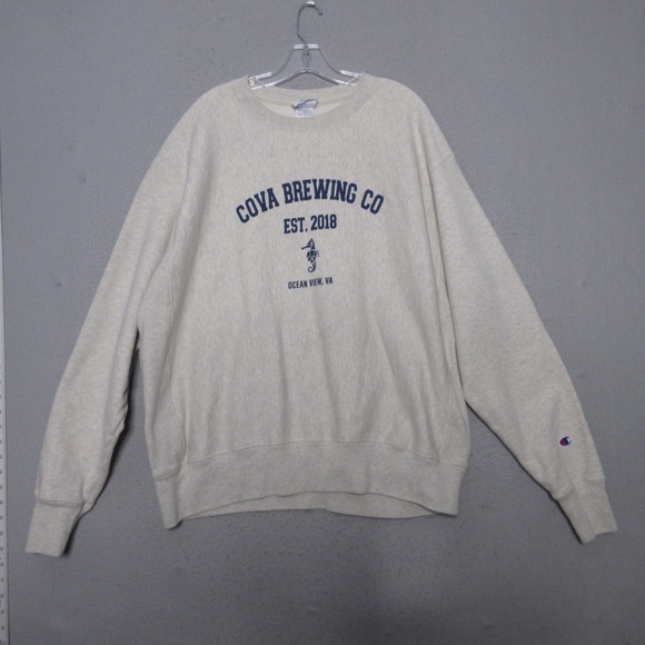 Champion Reverse Weave Sweatshirt XL COVA Brewing Co Ocean View Virginia Brewery - Picture 1 of 9